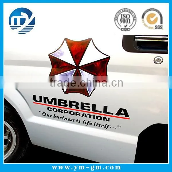 Reflective sample car sticker printer design