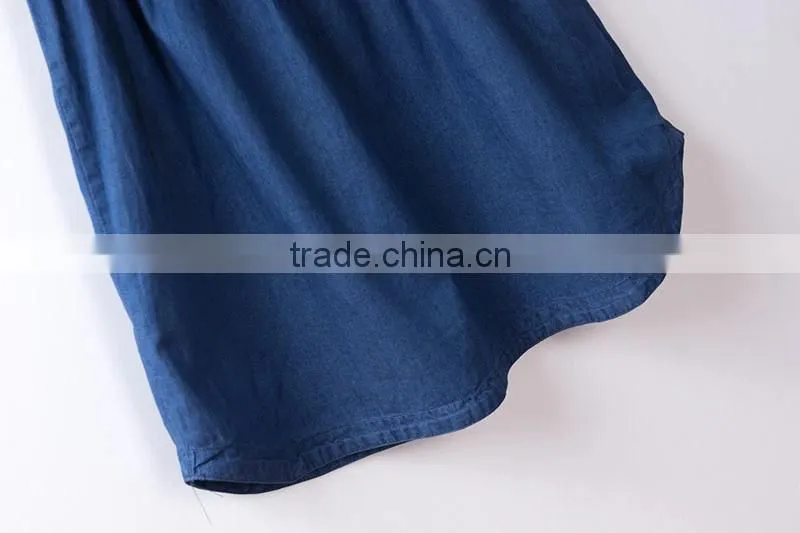 2015 New arrival elegant woman dress cheap wholesale denim dress fashion slim jean dresses