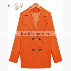 Fashion Womens Round Collar One Button Jacket Winter Long Wool Casual Overcoats