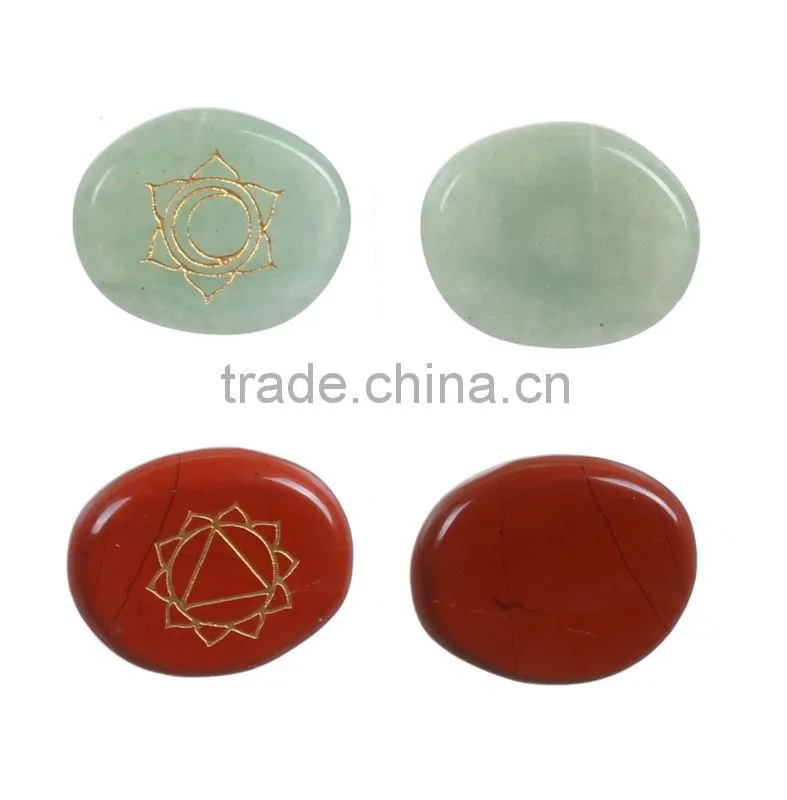 7pcs Engraved Chakra Stone Gemstone as Wedding Sourveirs Gifts