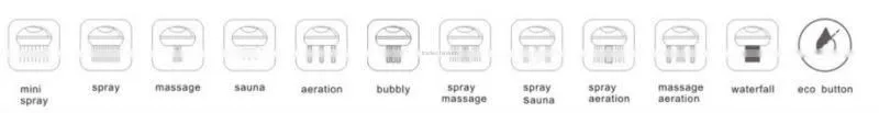 Healthy multifunction spa anion shower head sanitary ware item negative ion shower head eco spa shower head