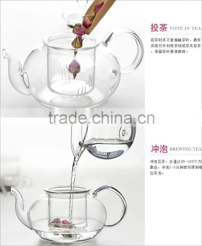 The most hot sale hand blown glass tea sets