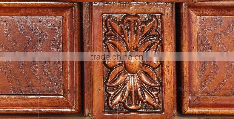 American antique style solid wood tv cabinet with drawers T-231