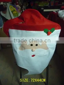 Custom Christmas Decorative Santa Claus Felt Dining Chair Back Covers