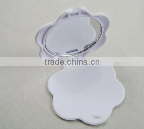 Flower shape plastic cheap beauty mirror for promotion