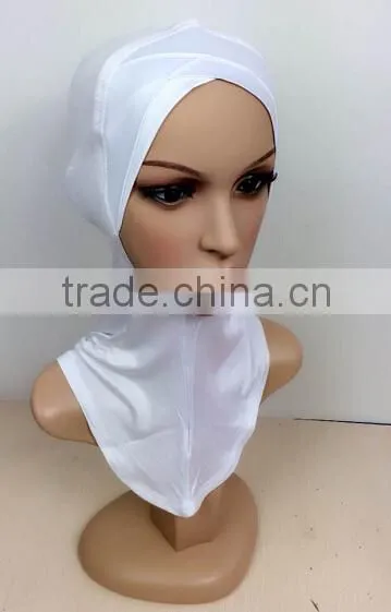 C063 new style satin double crossover ninja inner underscarf,full underscarf to cover neck