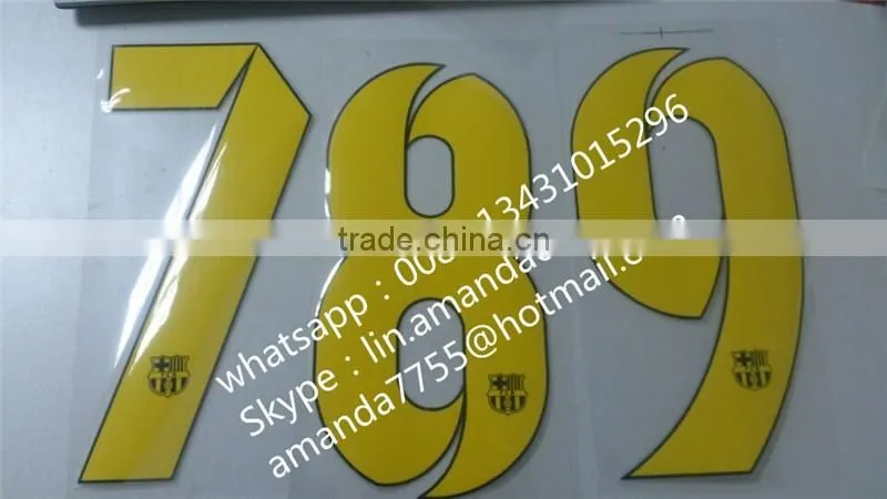Jersey numbers and letters for t-shirt
