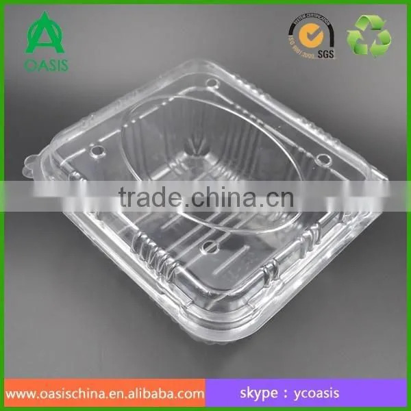 Clear plastic vegetable packaging box