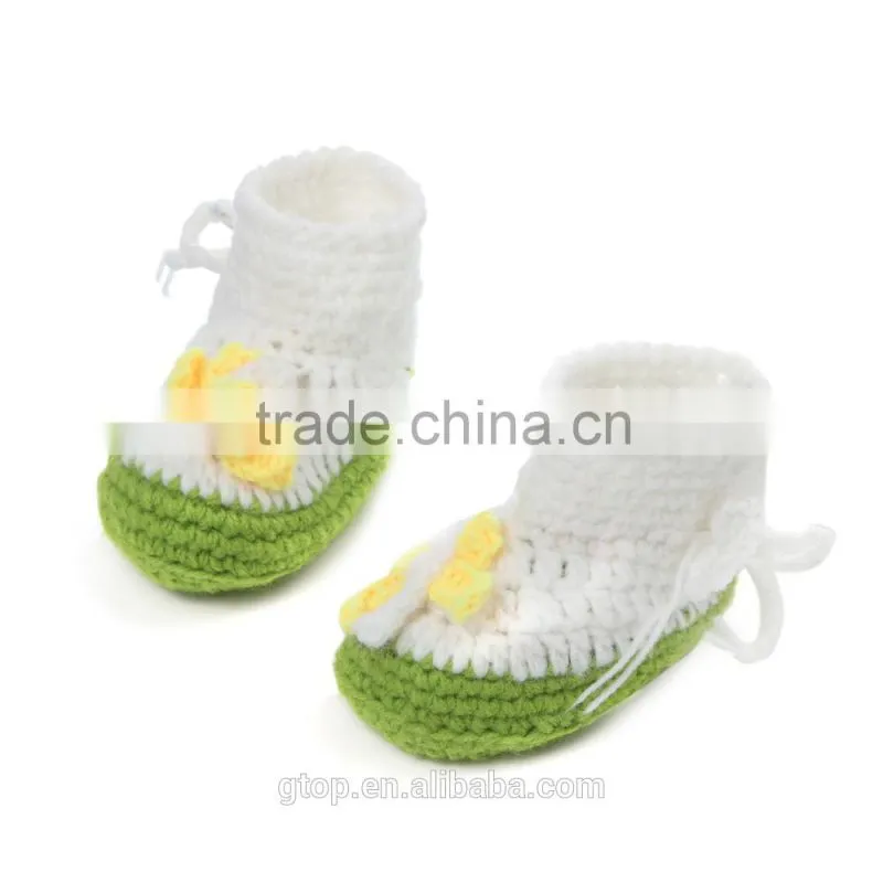 Baby Handmade Crochet Boots Shoes Supplier for 1-10 months old B-0011