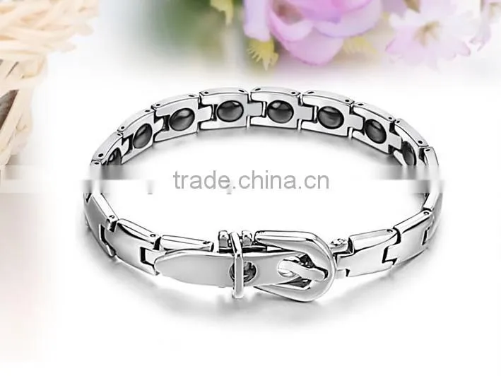 MT036 Fashionable jewelry bio magnetc energy bracelet 316L stainless steel bracelet