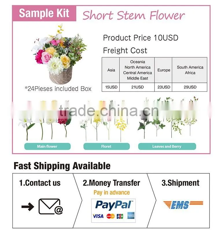 Easy to use and Reliable table decoration Short stem flower at reasonable prices