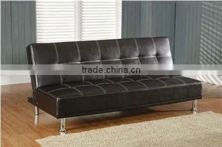 BLACK LEATHER SOFABED SF1012