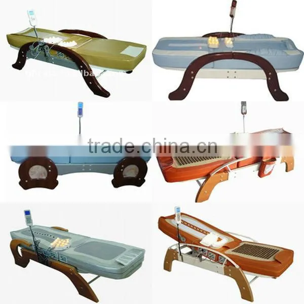 China Cheap AC 110-120V/220-240V Leisure Portable Folding Auto Electric Magnetic Thermal Warm Jade Roller Massage Table for Sale