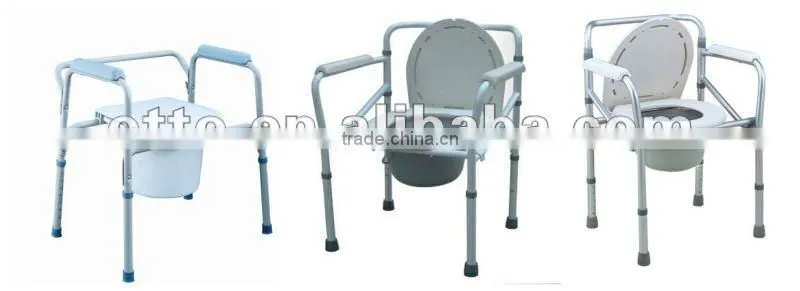 Aluminum commode with wheels