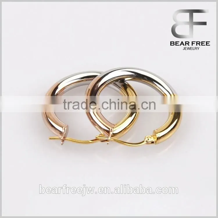 Factory Direct Price High Polished Stainless Steel Hoops Womens Mens Huggie Earrings