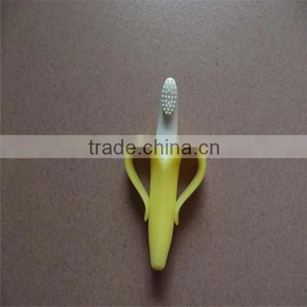 Cute shape silicone banana toothbrush ,cute toothbrush,banana shape toothbrush,silicone toothbrush for kids
