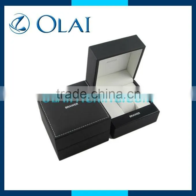 Faux Brown Leather Storage Boxes