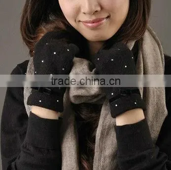 Newest cute girl wool gloves