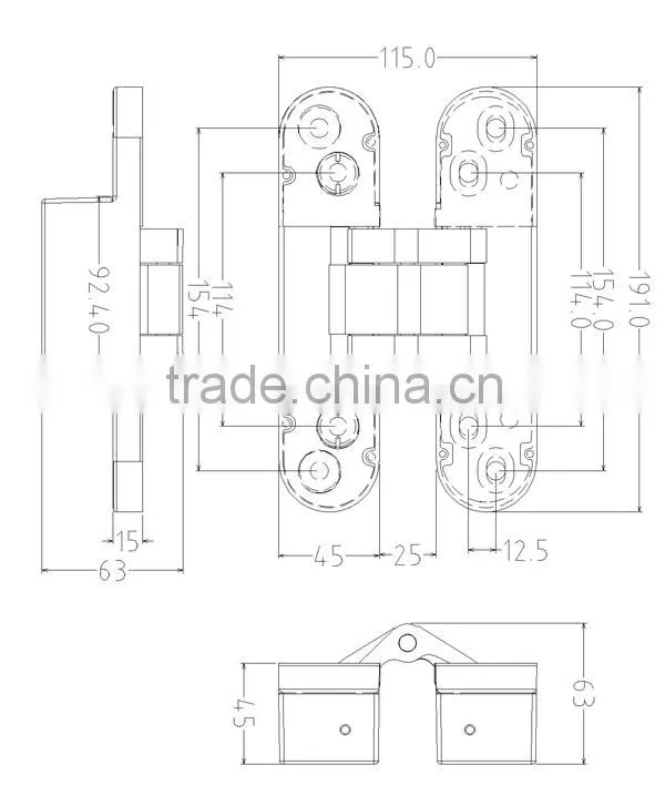 bifold door hinge for heavy wooding door
