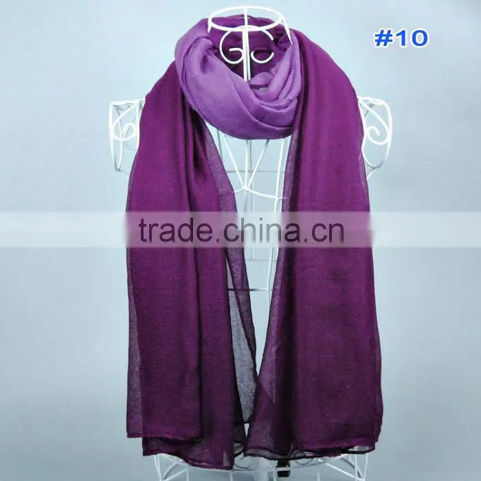 Hot Ombre Viscose women shawl scarf Voile Scarves 180*90 Pashmina Shawls Muslim Hijab