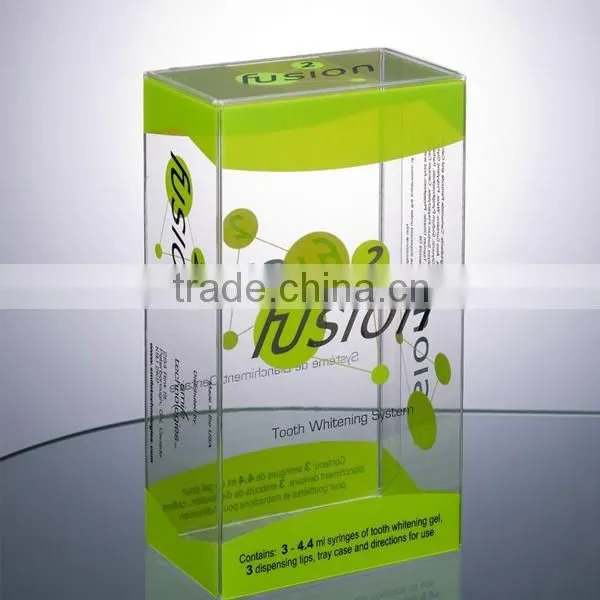 High quality custom logo printing clear plastic packaging box,pet pp pvc box