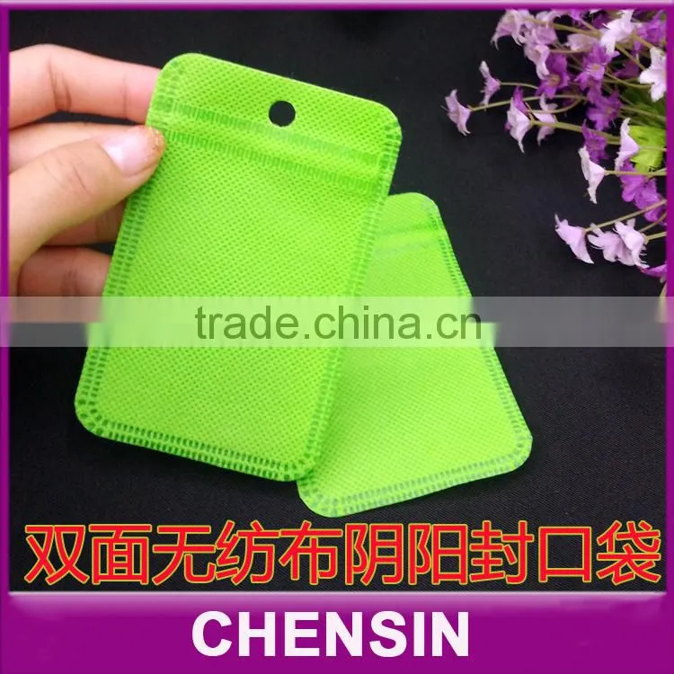 double side non-woven materials packaging bag jewellery gift accessories zip lock bags