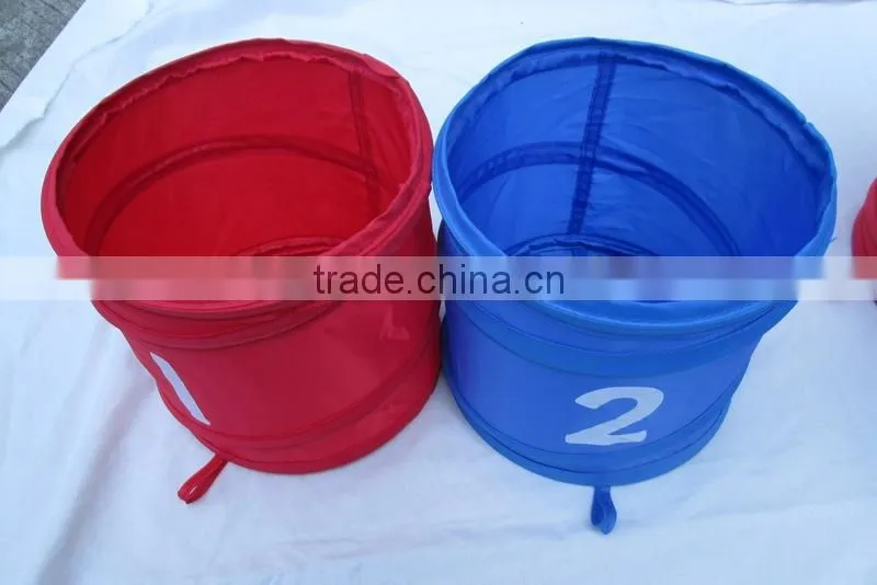 Portable receive barrels colored storage baskets
