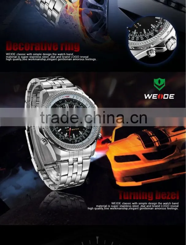 2014 New products WEIDE men's style casual dresses 30 meter waterproofed sports watch Japan quartz WH904 24-hour