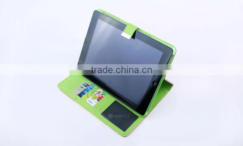 Special tablet case with wood patter pu leather cover hot sell tablet leather case for ipad 5