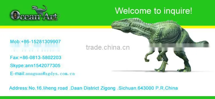 With CE and ISO Handmade resin dinosaur decoration craft model