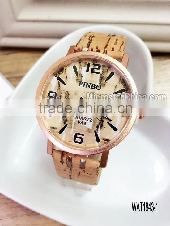2016 new fashion different color spot wooden wrist watch