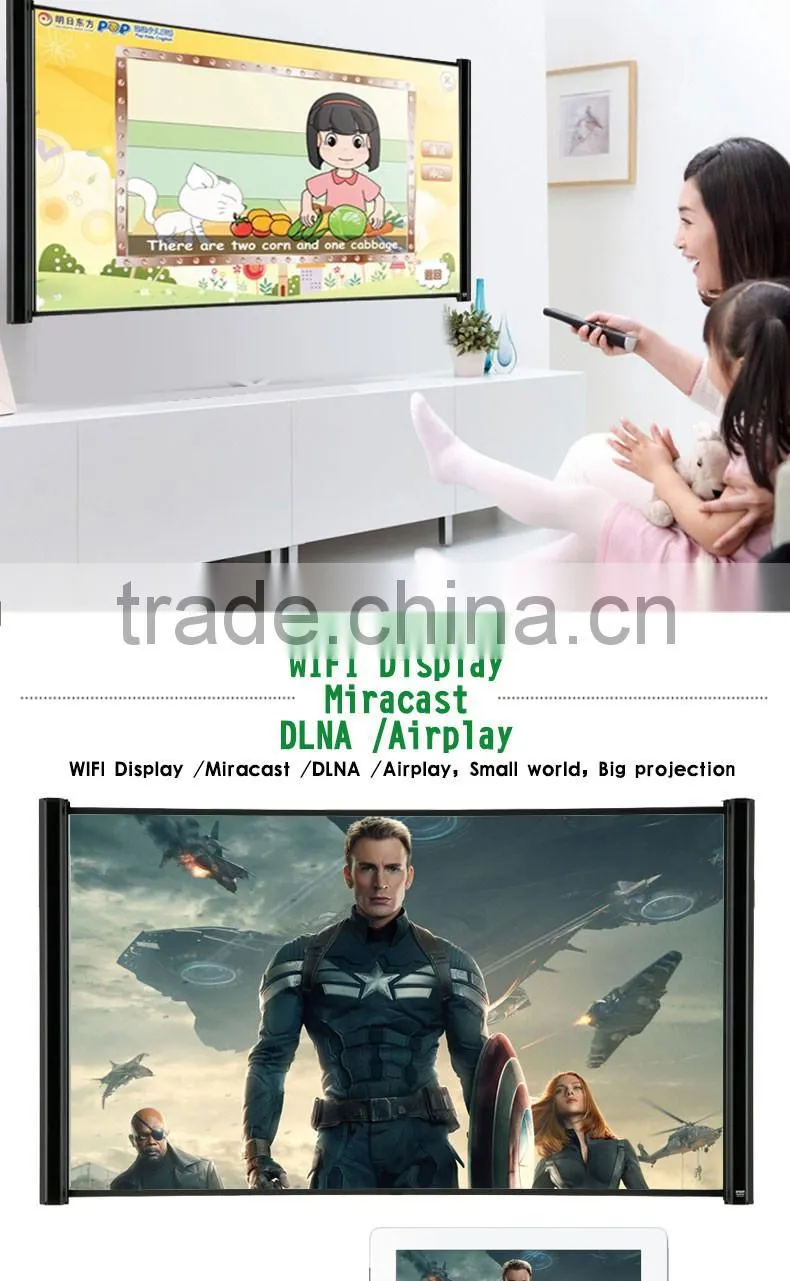 Android4.4 OS Ultra Quad Core DLP 3D Projector 1080P Infocus Projector