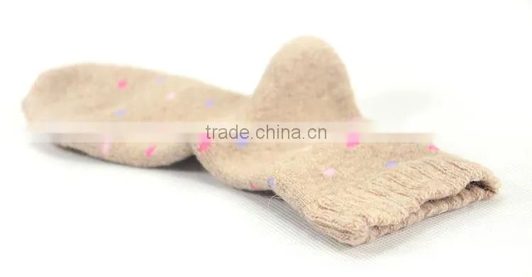 Cute flower printing Wool socks female socks thick warm thick winter socks for women