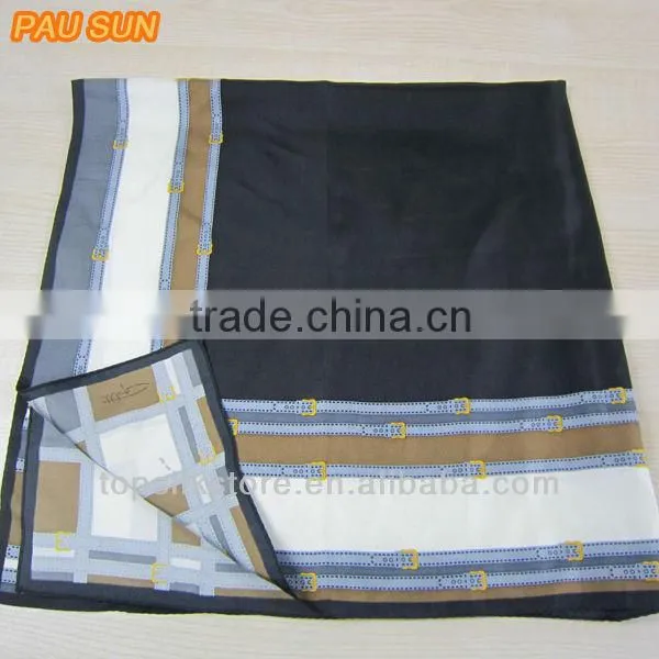 silk twill paisley square scarf customed
