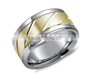 COOLMAN wholesale hand fashion jewelry 8mm rose gold gay ring tungsten carbide Men's wedding Ring CMR-036-5