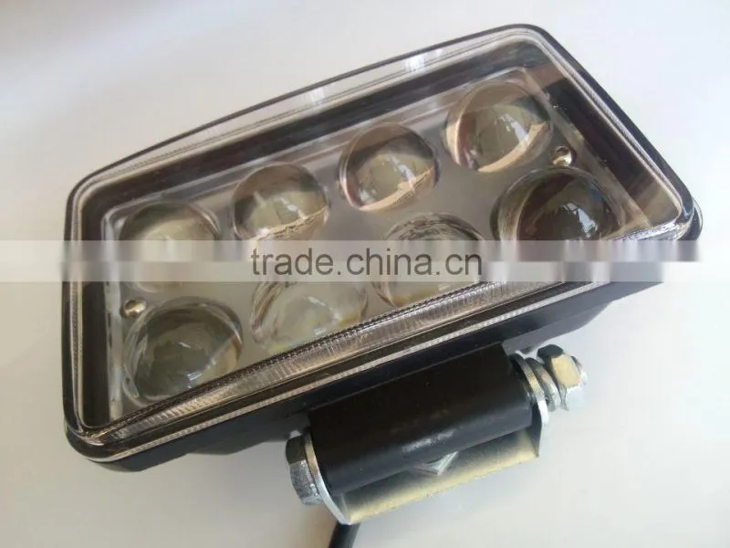 truck 8 LED spot light 24v water-proof fog light with lens