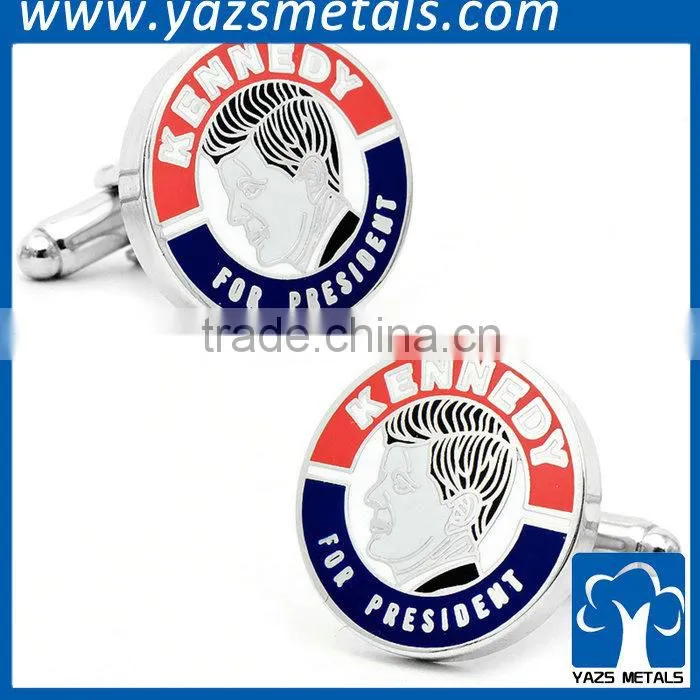 custom plating metal engrave 3D skull cufflinks manufacturer