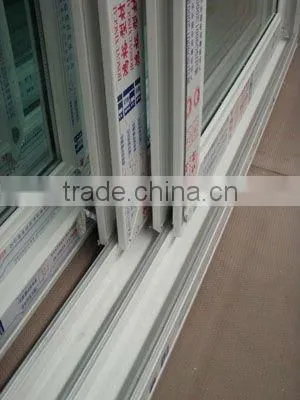 three tracks upvc sliding window