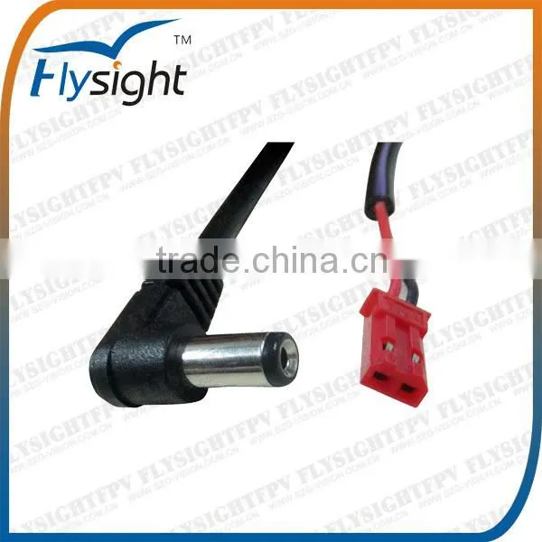 Wireless RX 90 degree angle head Power cable with Female JST connector