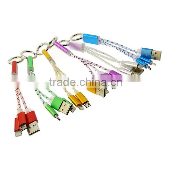 Colorful 2 in 1 micro usb data cable, micro usb cable bulk for Samsung charge