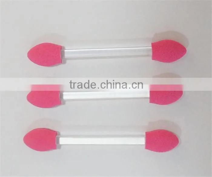 Plastic Handle Lip Brush Applicator Double Ended Disposable Eye Shadow Brush Wholesale