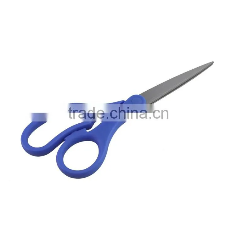 Durable office stationary tools 8 inch multifunctional Blue plastic handle Stainless Steel Scissors