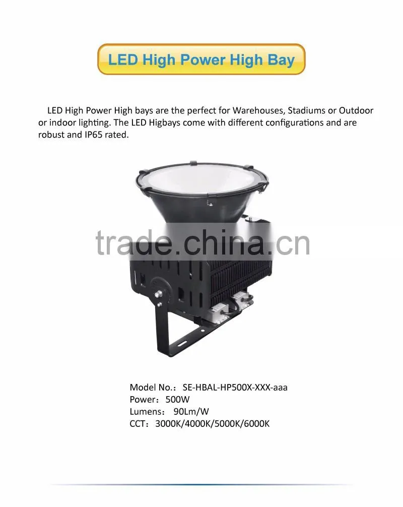 500W IP65 High Power TUV CE Approval LED high bay lamp