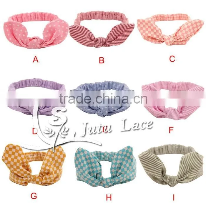 Fashion Rose Flower Print Cotton Knot Bow Princess Headband, Girl Hair Ornaments Accessory, good Stretch Headband headwear
