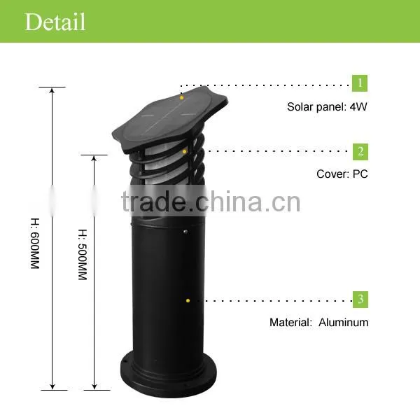 JR-CP48 High quality solar powered garden solar light led solar garden light