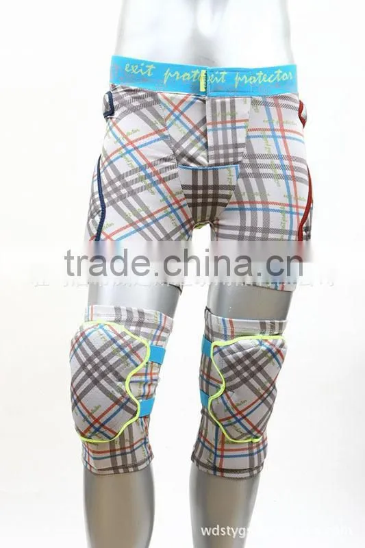 Ice Skating Women Ski Hockey Pants + kneepad suite double board extreme sports protective gear