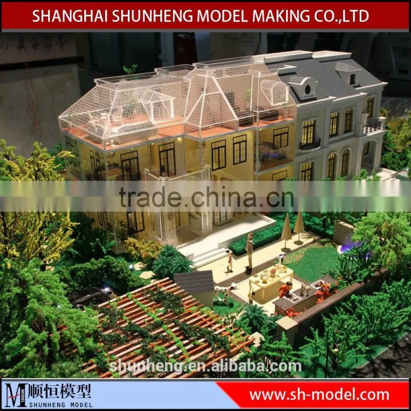villa miniature building scale models making for real estate exhibition