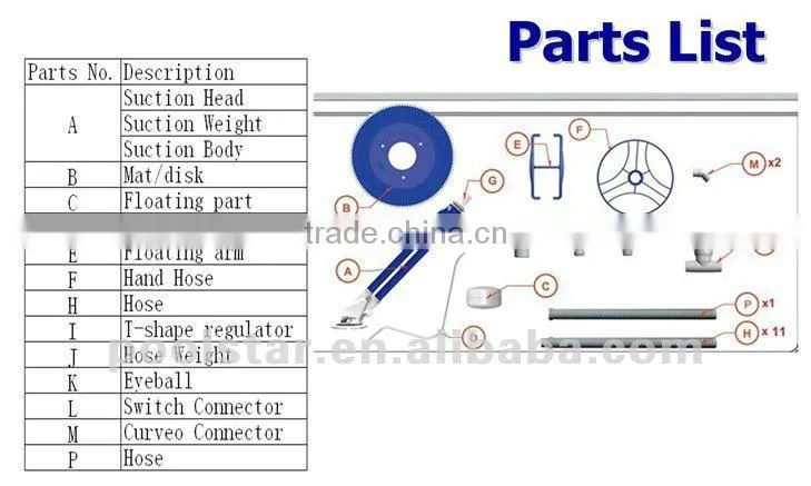 Poolstar cheap Swimming Pool Outdoor vacuum pool cleaner