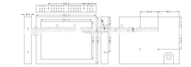 Customized RCA VGA PC Input 7/ 10.1/ 10.4/ 12.1/ 15 inch DC Powered LCD Monitor 12 Volt