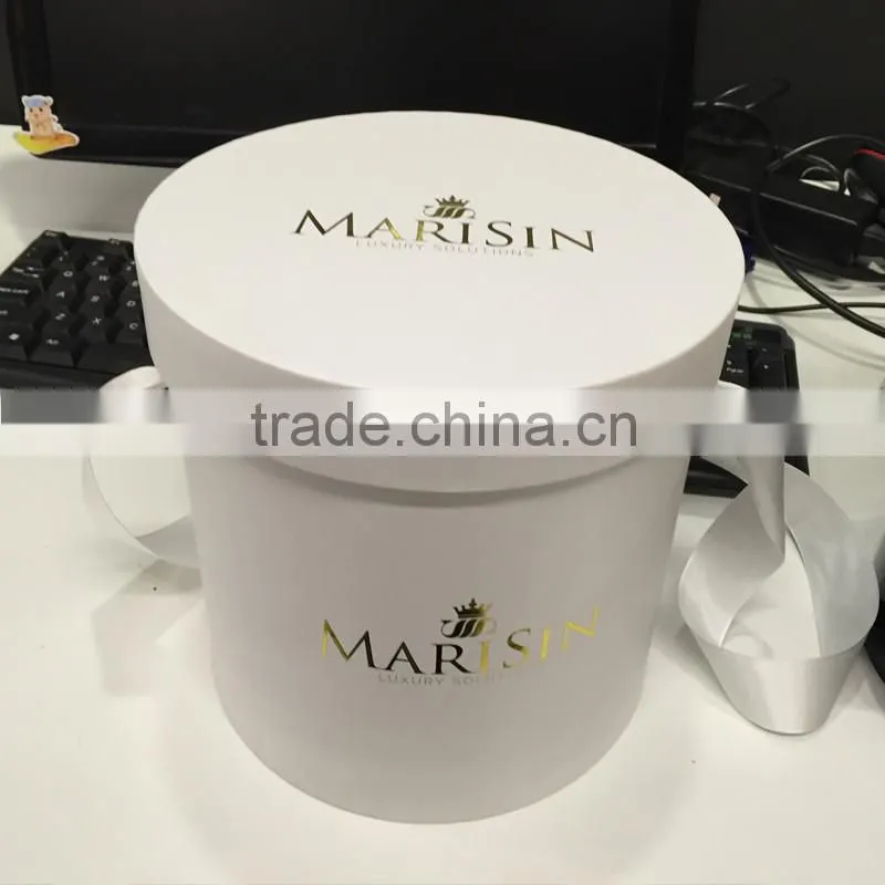 Customized luxury flowr box / luxury rose flower round packaging gift box